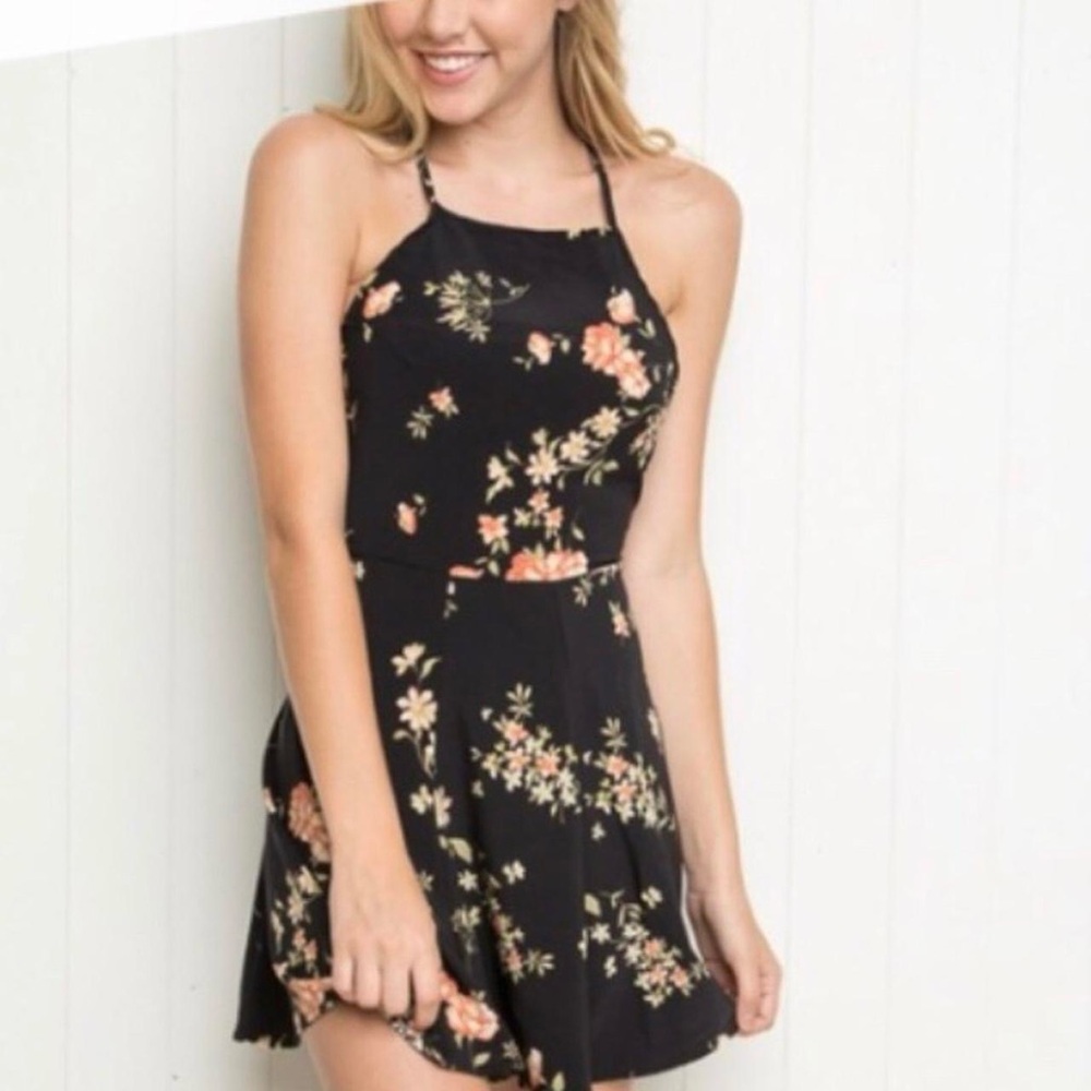 Black floral Kristen dress